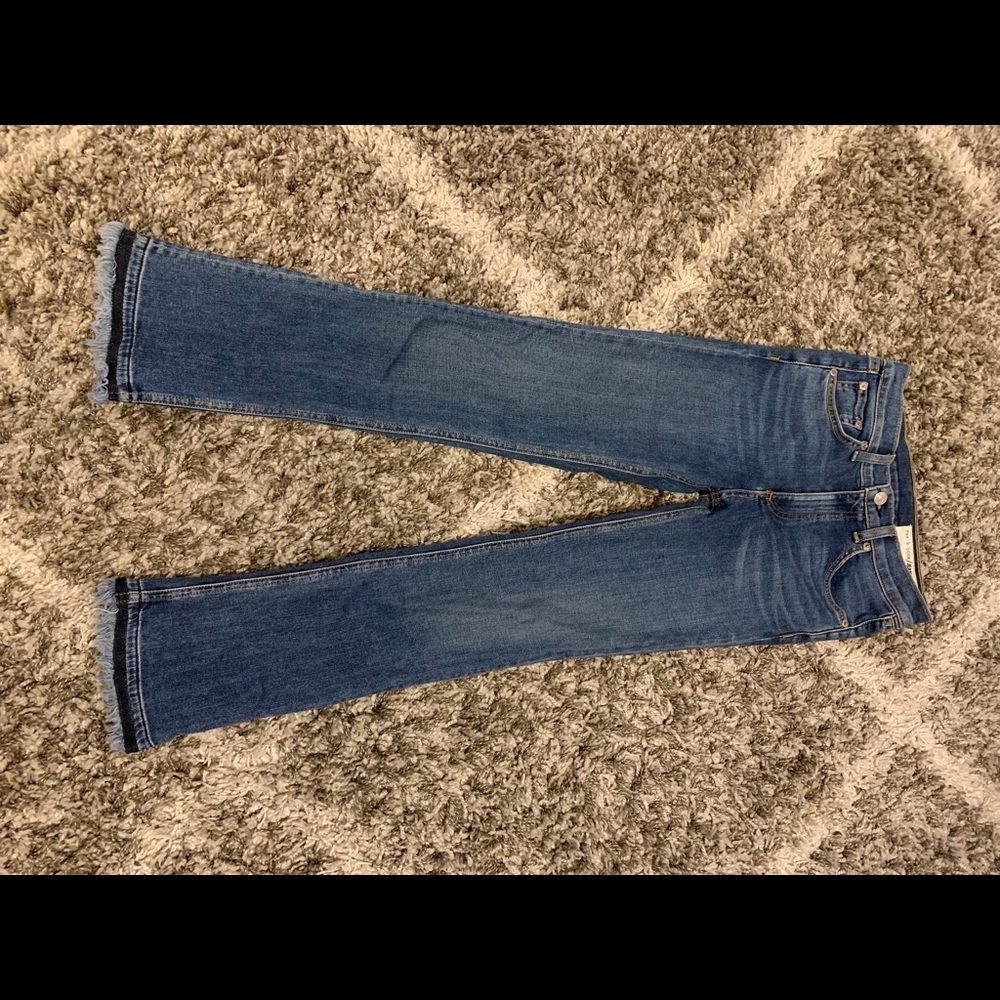 Rag & Bone cropped jeans with fray hem